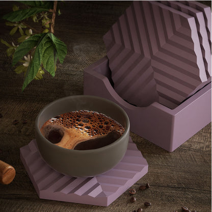 Hexagon Striped Coaster Mould