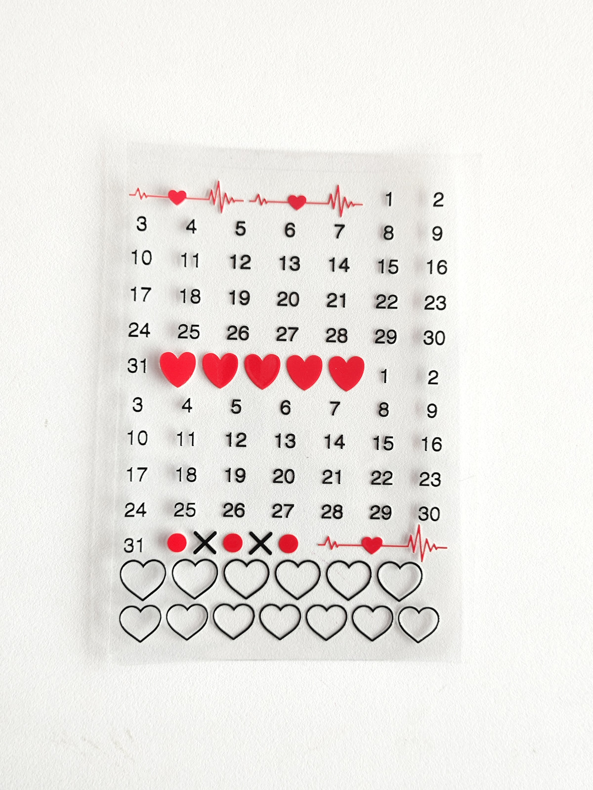 Calendar UV DTF Stickers - D97
