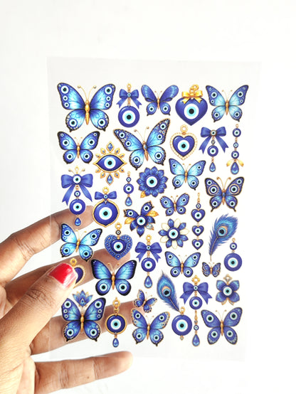 Butterfly Evil Eye UV DTF Stickers - D71