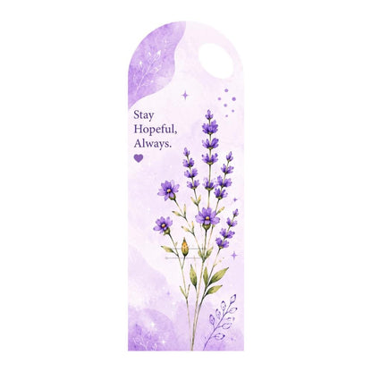 Lavender Floral Bouquet Flower Card - 5 pieces pack