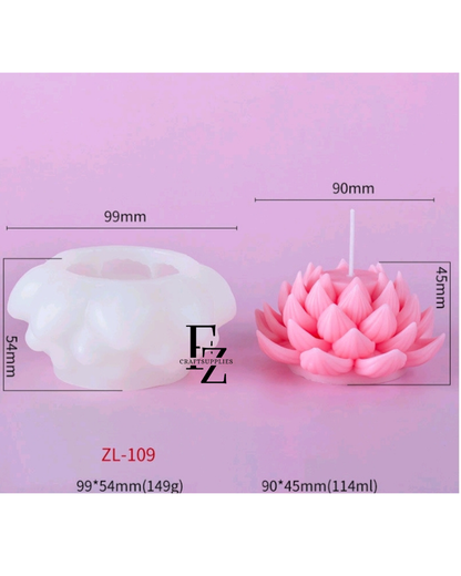 Lotus Big Flower Candle Mould