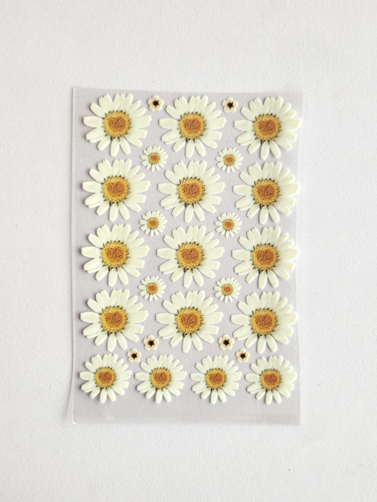 Half White Daisy UV DTF Sticker - D1